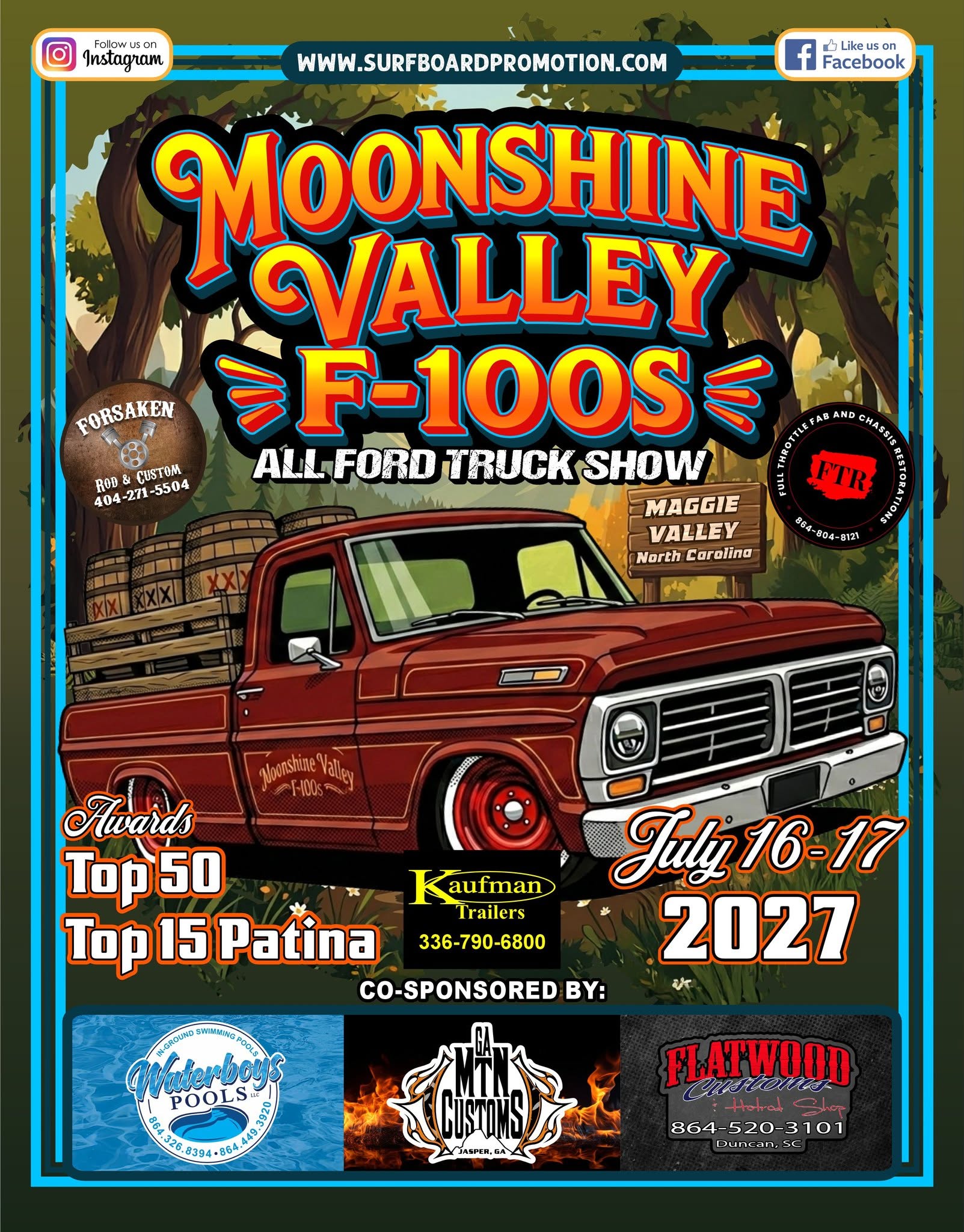 Moonshine Valley F-100s All Ford Truck Show - Maggie Valley, NC
