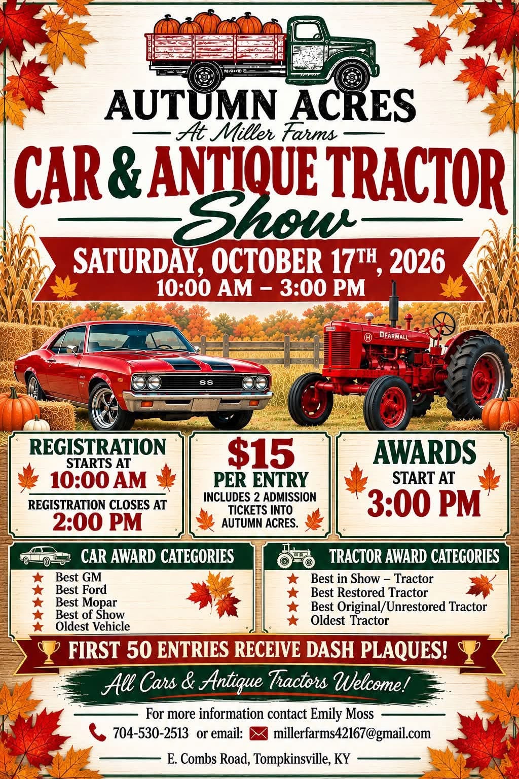 タイムセール！フォード シムカ ヴデット1958 & Henonトレーラーハウス Autumn Acres at Miller Farms Car & Antique Tractor Show